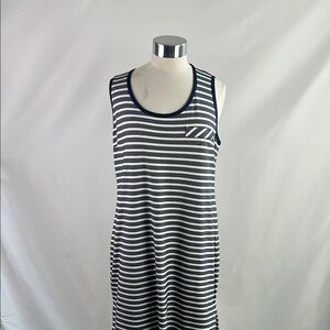 Joeffer Caoc Blue Wh Striped Mini Dress